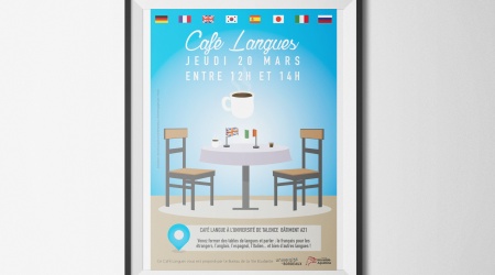 Affiche cafe langue talence